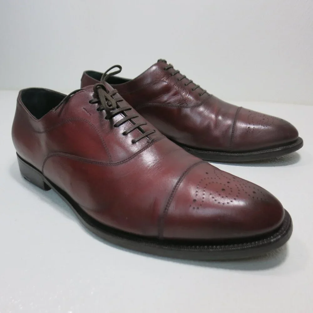 Vintage Salvatore Ferragamo Leather Dress Footwear Oxford Shoes Mens Footwear 11
